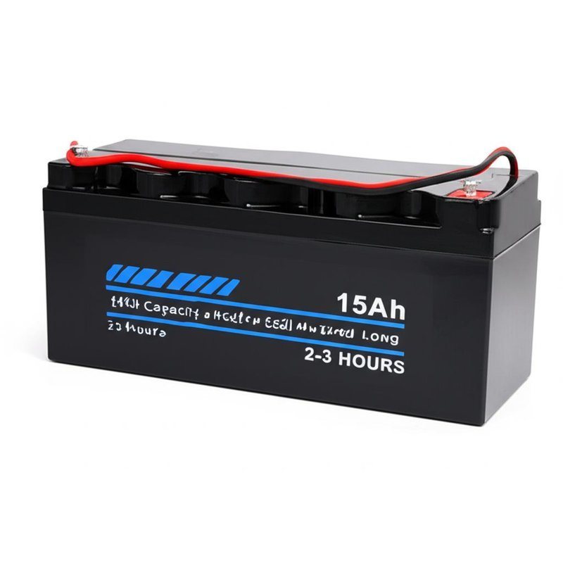 Batteria elettrica ad alta capacità da 15Ah per un lungo tempo di scarica di 2-3 ore